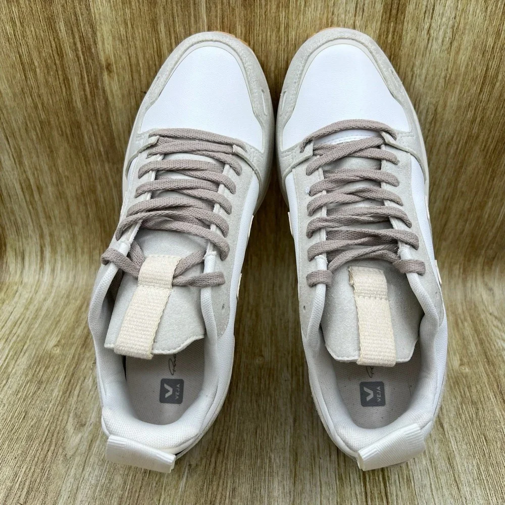 Veja x Rick‎ Owens Hiking Sneakers Men's Size 12 White Pearl Chunky Low Top